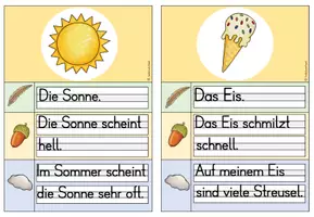 Vorschau - Arbeitsblätter - Schleichdiktat: Sommer (Kl.1-2) - Seite 3