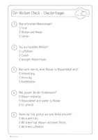 Vorschau - Arbeitsblätter - Der Wolken Check - Checkerfragen - Deckblatt