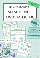 Vorschau - Stundenentwürfe - NuT 8 Alkalimetalle reagieren mit Halogenen - Deckblatt