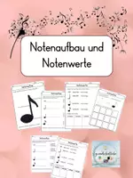 Vorschau - Arbeitsblätter - Notenaufbau und Notenwerte: Arbeitsblätter + Tafelmaterial - Deckblatt