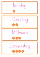 Vorschau - Präsentationen/Tafelbilder - Wochentage Transparenz / Schilder Wochentage - Seite 1
