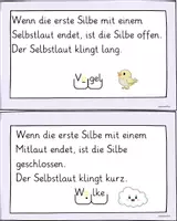 Vorschau - Arbeitsblätter - Offene und geschlossene Silben - Seite 1