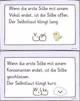 Vorschau - Arbeitsblätter - Offene und geschlossene Silben - Seite 2