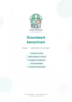 Vorschau - Arbeitsblätter - Klasse 7 Grundwert berechnen (Prozentrechnung) - Deckblatt