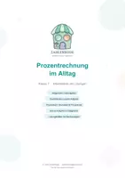Vorschau - Arbeitsblätter - Klasse 7 Prozentrechnung im Alltag - Deckblatt