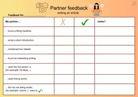 Vorschau - Arbeitsblätter - Partner Feedback zu einem Artikel - MsJune - Seite 2