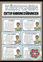 Vorschau - Aufgabenkarten - Entspannungsübungen - Kärtchen - Deckblatt