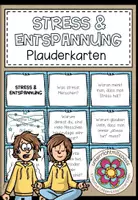 Vorschau - Aufgabenkarten - Stress & Entspannung - Plauderkarten - Deckblatt