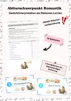 Vorschau - Arbeitsblätter - Fit fürs Abitur: Gedichtinterpretation Romantik - Deckblatt