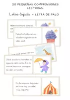 Vista previa - Tarjetas / Manipulativos - 20 PEQUEÑAS COMPRENSIONES LECTORAS - Portada