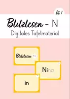 Vorschau - Präsentationen/Tafelbilder - Blitzlesen zum Buchstaben N - Digitales Tafelmaterial - Deckblatt