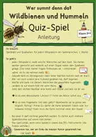Vorschau - Spiele - Wildbienen und Hummeln Quiz-Spiel zur Wissenssicherung - Seite 1