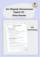 Vorschau - Arbeitsblätter - Der fliegende Klassenscooter Kapitel 23: Keine Beweise (inkl. Musterlösung) - Deckblatt
