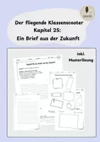 Vorschau - Arbeitsblätter - Der fliegende Klassenscooter Kapitel 25: Ein Brief aus der Zukunft (inkl. Musterlösung) - Deckblatt