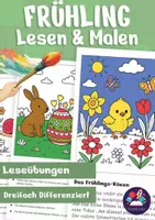 Vorschau - Arbeitsblätter - Lesen und Malen Frühling – Lesetraining (Klasse 1 - 4, differenziert) - Deckblatt