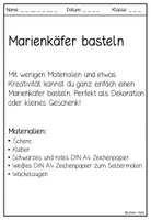 Vorschau - Mal- und Bastelvorlagen - Marienkäfer basteln – Bastelvorlage I Basteln im Frühling - Seite 2