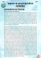 Vorschau - Unterrichtsreihen - Wasser in unserem Leben: Eigenschaften des Wassers (5. & 6. Klasse, Biologie | Nawi) - Seite 1