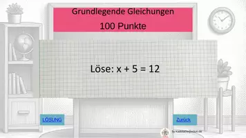 Vorschau - Spiele - Mathe-Duell Lineare Gleichungen (Klasse 7/8) – Quiz & Spiel | Mit Lösungen | Wer löst schneller? - Seite 2