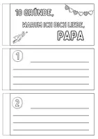 Vorschau - Mal- und Bastelvorlagen - Vatertag Heft: 10 Gründe, warum ich dich liebe (Papa) - Seite 1