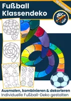 Vorschau - Mal- und Bastelvorlagen - Fußball WM Klassendeko | Ausmalen, ausschneiden, kombinieren & dekorieren - Deckblatt
