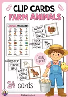anteprima - Esercizi - Farm animals (Clip cards) - Pagina di copertina