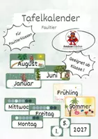 Vorschau - Poster - Tafelkalender für die Faultierklasse - Deckblatt