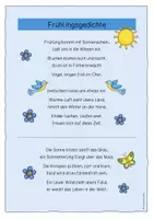 Vorschau - Arbeitsblätter - Gedichte für den Frühling - Seite 1