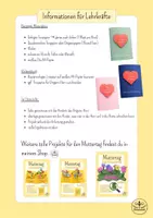 Vorschau - Mal- und Bastelvorlagen - Materialpaket Muttertag und Vatertag - Karte basteln - Kunst Klasse 1-3 - Seite 2
