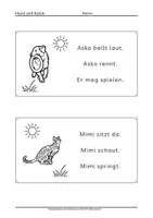 Vorschau - Fördermaterial/Inklusion - Erste einfache Sätze für Leseanfänger Leseförderung Lesen Hausaufgaben 1. Klasse - Seite 1