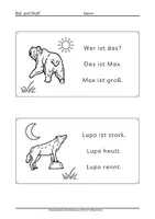 Vorschau - Fördermaterial/Inklusion - Erste einfache Sätze für Leseanfänger Leseförderung Lesen Hausaufgaben 1. Klasse - Seite 2