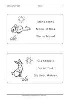 Vorschau - Fördermaterial/Inklusion - Erste einfache Sätze für Leseanfänger Leseförderung Lesen Hausaufgaben 1. Klasse - Seite 3