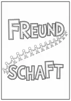 Vorschau - Mal- und Bastelvorlagen - Freundschaft Malvorlagen Ausmalbilder Poster kreative Freundschaft Grundschule - Seite 2