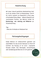 Vorschau - Mal- und Bastelvorlagen - Eistee Fensterbild für den Kunstunterricht im Sommer - Seite 1