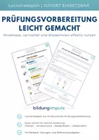 Vorschau - Arbeitsblätter - Lernstrategien: Prüfungsvorbereitung – Schritt für Schritt (Klasse 5–7) - Deckblatt