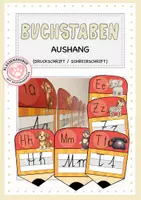 Vorschau - Poster - Buchstaben Aushang: Schreibschrift / Druckschrift - Deckblatt