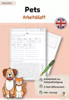 Vorschau - Arbeitsblätter - Arbeitsblatt - pets (Wortschatz) - Deckblatt