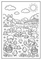 Vorschau - Arbeitsblätter - 10 Ostern Wimmelbilder – Arbeitsblätter zum Zählen, Schreiben & Beschreiben | Deutsch, Mathe & Sachunterricht Klasse 1/2 - Seite 3