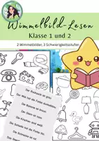 Vorschau - Arbeitsblätter - Wimmelbild-Lesen - Lesen üben / Klasse 1 und 2 - Deckblatt