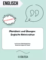 Vorschau - Arbeitsblätter - Relative Clauses / Relativsätze (Merkblatt / Übungen / Lösungen) - Deckblatt