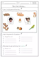 Vorschau - Arbeitsblätter - Arbeitsblatt - pets: she or he has.. - Seite 3