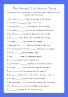 Vorschau - Arbeitsblätter - The Present Continuous Tense | Worksheet - Deckblatt
