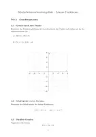 Vorschau - Arbeitsblätter - Lineare Funktionen - Testvorbereitung - Seite 1