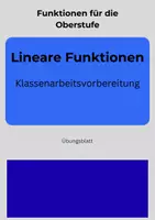 Vorschau - Arbeitsblätter - Lineare Funktionen - Testvorbereitung - Deckblatt