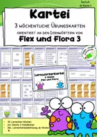 Vorschau - Fördermaterial/Inklusion - Lernwörter-Kartei – orientiert am Lehrwerk "Flex und Flora 3" (Neuauflage) - Deckblatt
