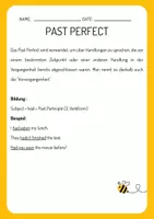 Vorschau - Arbeitsblätter - Past Perfect Worksheet- Grammar Practice - Deckblatt