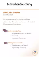 Vorschau - Test - Probearbeit Englisch - clothes days and weather - Seite 1