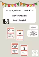 Vorschau - Spiele - 1x1 Spiel "Ich habe ..., wer hat ...?" 8er/9er Reihe - Deckblatt