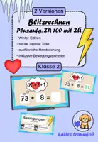 Vorschau - Präsentationen/Tafelbilder - Blitzrechnen Winter (Plusaufgaben ZR 100 mit ZÜ) - Deckblatt