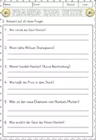 Vorschau - Arbeitsblätter - Hamlet – William Shakespeare, Lesen und Verstehen Arbeitsblätter mit Lesetext, Fragen - Seite 3