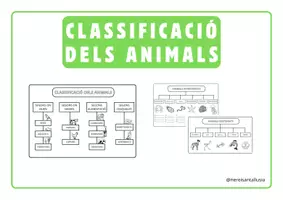 Vista previa - Hojas de trabajo - CLASSIFICACIÓ DELS ANIMALS vertebrats i invertebrats - Portada